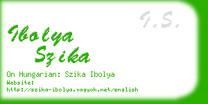 ibolya szika business card
